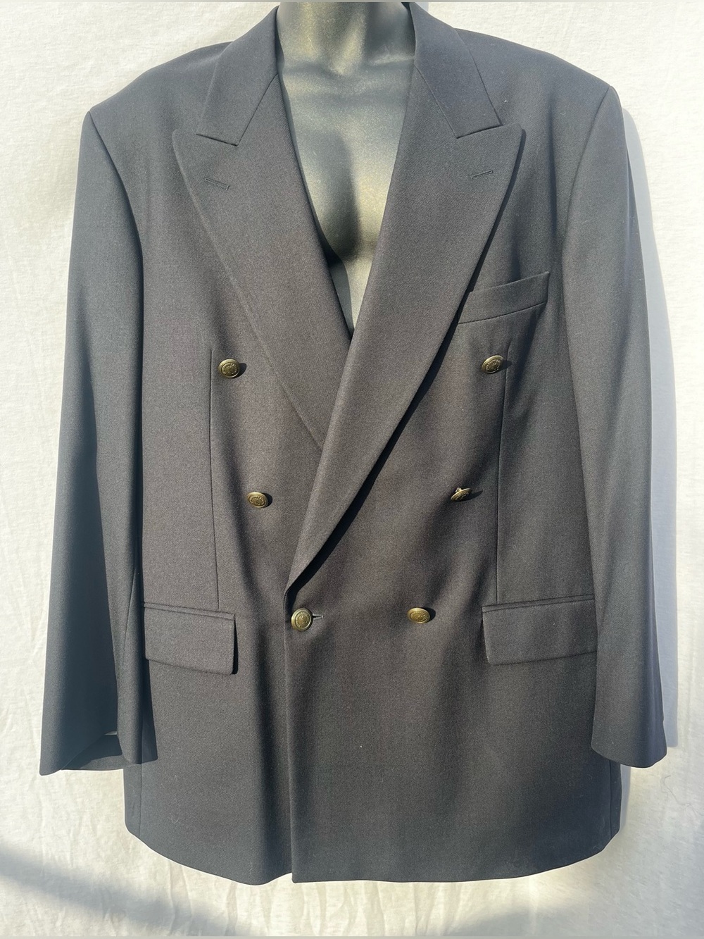 Yves Saint Laurent Classic Double-Breasted Men's Blazer in Black